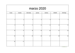 calendario marzo 2020 05