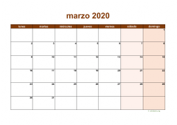 calendario marzo 2020 06