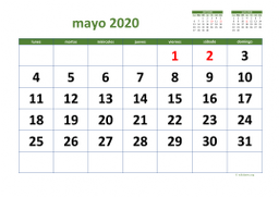 calendario mayo 2020 03