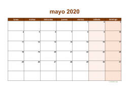calendario mayo 2020 06