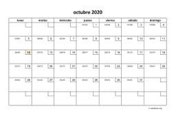 calendario octubre 2020 01