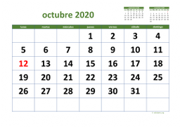 calendario octubre 2020 03