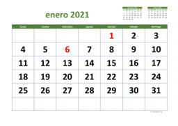 calendario enero 2021 03