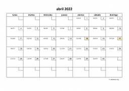 calendario abril 2022 01