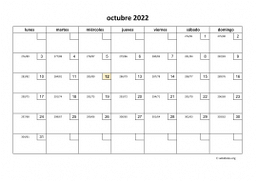 calendario octubre 2022 01