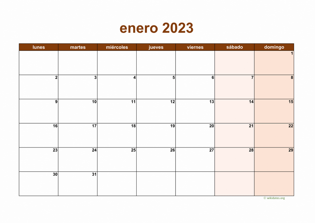 Plantilla Calendario Mensual 2023 Para Imprimir Reverasite