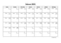 calendario febrero 2023 01