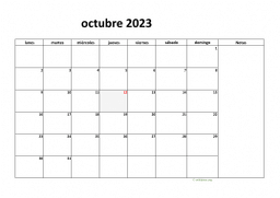 calendario octubre 2023 08
