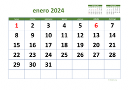 calendario enero 2024 03