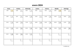 calendario mensual 2024 01