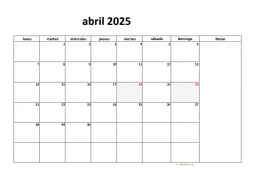 calendario abril 2025 08