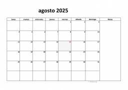 calendario agosto 2025 08