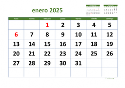 calendario enero 2025 03