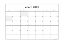 calendario enero 2025 05