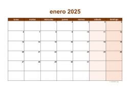 calendario enero 2025 06