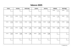 calendario febrero 2025 01