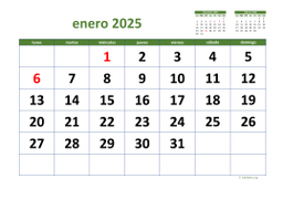 calendario mensual 2025 03