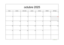 calendario octubre 2025 05