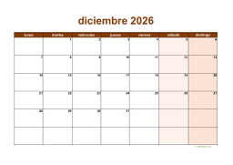 calendario diciembre 2026 06