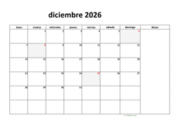 calendario diciembre 2026 08
