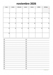calendario noviembre 2026 07