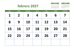 calendario febrero 2027 03