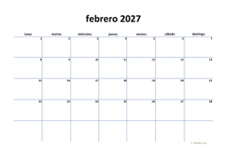 calendario febrero 2027 04