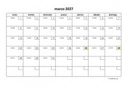 calendario marzo 2027 01