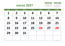 calendario marzo 2027 03