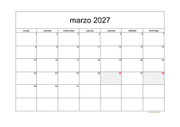 calendario marzo 2027 05