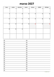 calendario marzo 2027 07