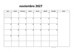 calendario noviembre 2027 08