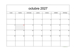 calendario octubre 2027 05