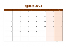 calendario agosto 2028 06