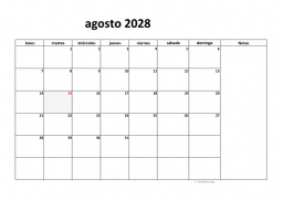 calendario agosto 2028 08