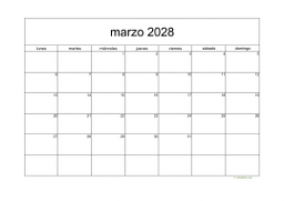 calendario marzo 2028 05