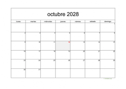 calendario octubre 2028 05