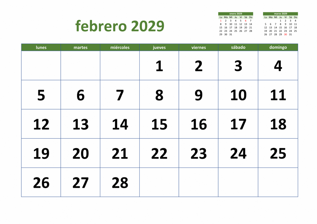 calendario-febrero-2029-wikidates