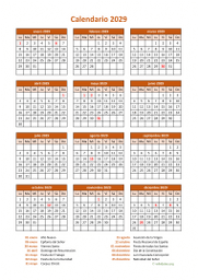 calendario anual 2029 07