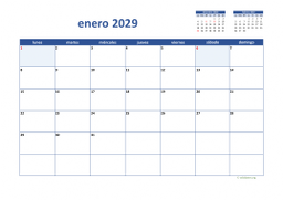 calendario mensual 2029 02