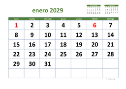 calendario mensual 2029 03