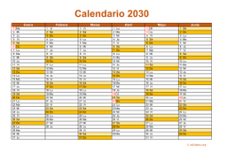 calendario anual 2030 09