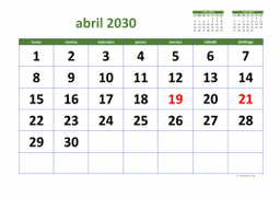 calendario abril 2030 03