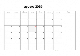 calendario agosto 2030 08
