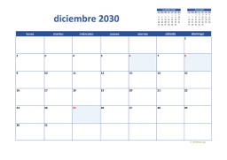 calendario diciembre 2030 02