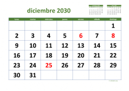 calendario diciembre 2030 03