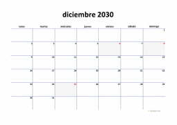 calendario diciembre 2030 04
