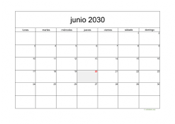 calendario junio 2030 05