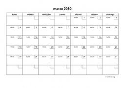calendario marzo 2030 01