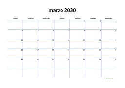 calendario marzo 2030 04